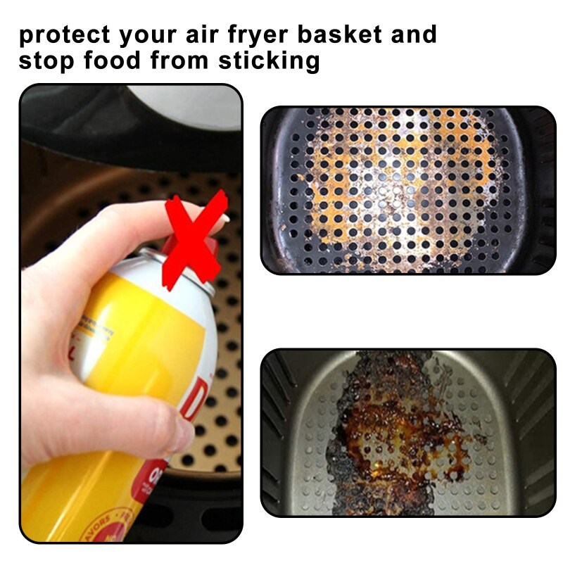 Reusable Air Fryer Liners Round Square Non-Stick Food Grade Silicone Basket Mats For Cosori NuWave Dash Cooking Kitchen Tool