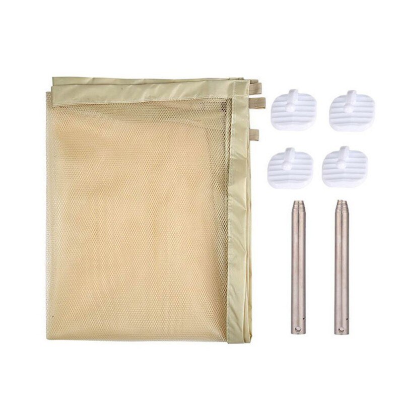 Nuevas vallas de barrera portátiles para mascotas, compuerta de malla transpirable plegable para perros, barrera de separación para mascotas, valla aislada para perros, valla de seguridad para bebés: Khaki / 180x72cm