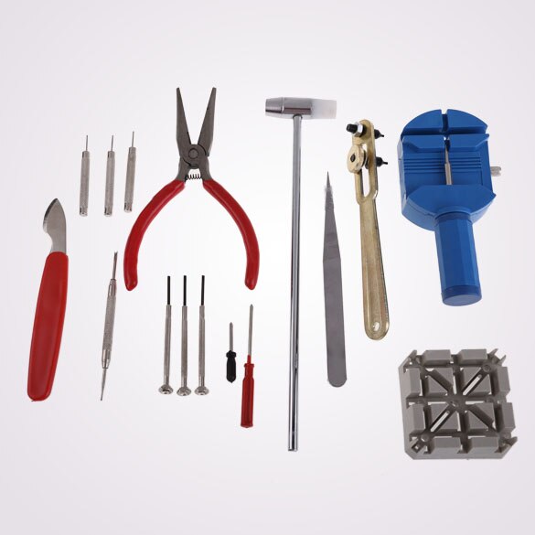148Pcs Professionele Horloge Gereedschap Horloge Opener Link Pin Remover Pry Schroevendraaier Horloge Reparatie Gereedschap Kit Klok Horloge Onderdelen: 16PC