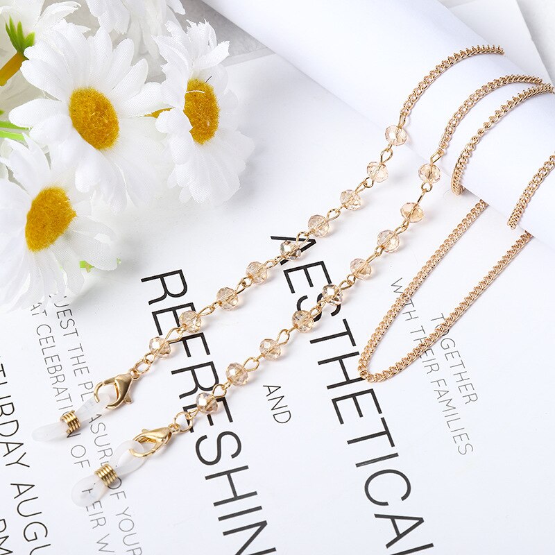 Crystal Beaded Glasses Chain Metal Sunglasses Lanyards Strap Cord Holder Eyeglasses Anti-lost Rope Eyewear Accessories: 11