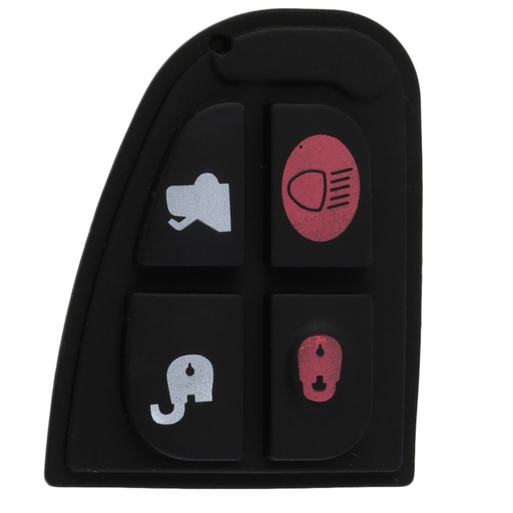 4 Button Rubber Pad Key Fob Skin Replacement For Jaguar Remote Smart Key