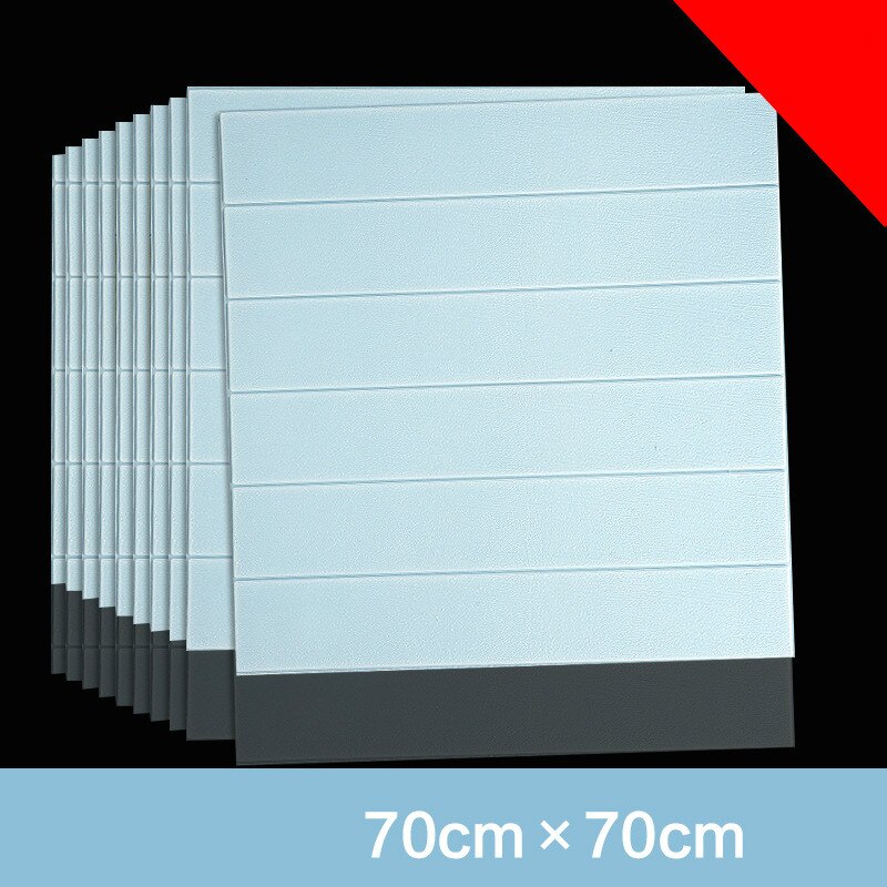 3D Stereo Wall Stickers Waterproof Moisture Proof Mildew Foam Wallpaper Self-adhesive Decorative Ceiling Wood Grain Stickers: D