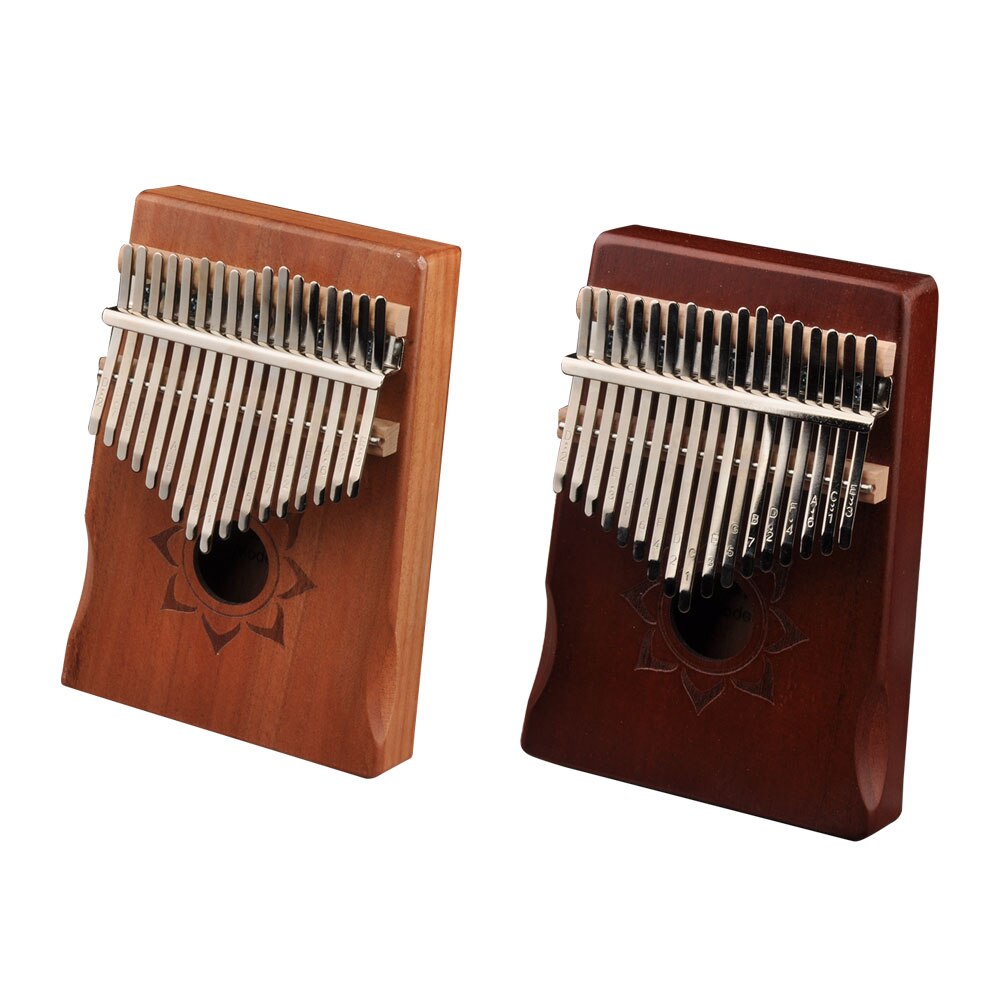 17 Toetsen Kalimba Duim Piano Hout Mahonie Muziekinstrument Met Leren Boek Tune Hamer Voor Beginner Kalimba Tas