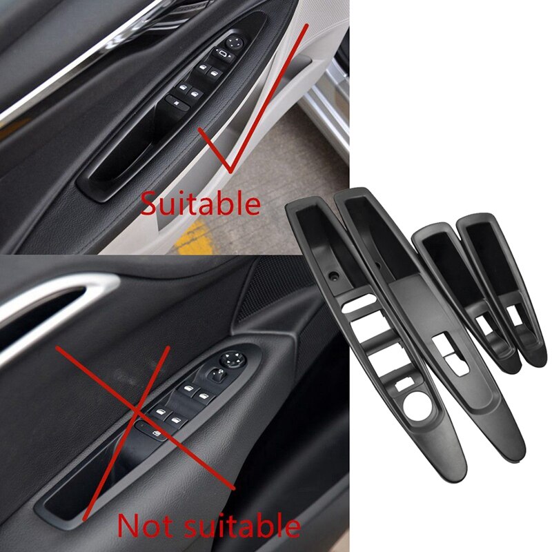 Panel de Control de elevación de ventana eléctrica para puerta Interior de coche, accesorios para Citroen C4, 4 Uds.