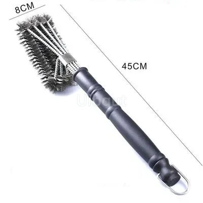 Pizza cutter peel Pizza Oven clean Copper Brush Scraper rack machine Cleaning Brush with long Handle Household Grill Brass bbq: 3