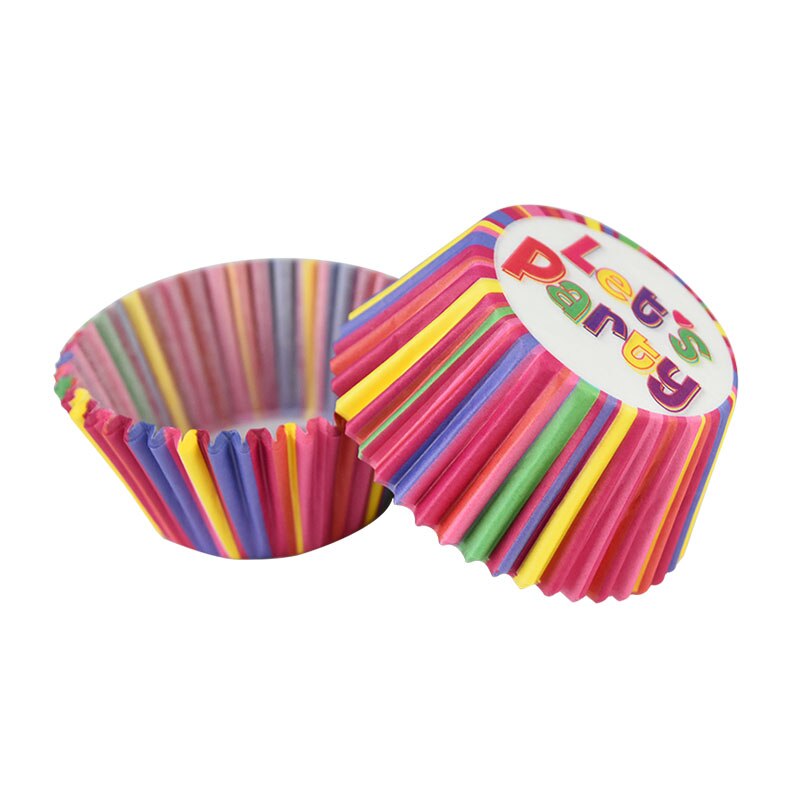 Emballage de gâteaux en papier, 100 pièces, tasses à Muffin, fête, bricolage, cuisine, lieu de cuisson, moule Cupcake, Dessert, boîte étanche à l&#39;huile de 7cm