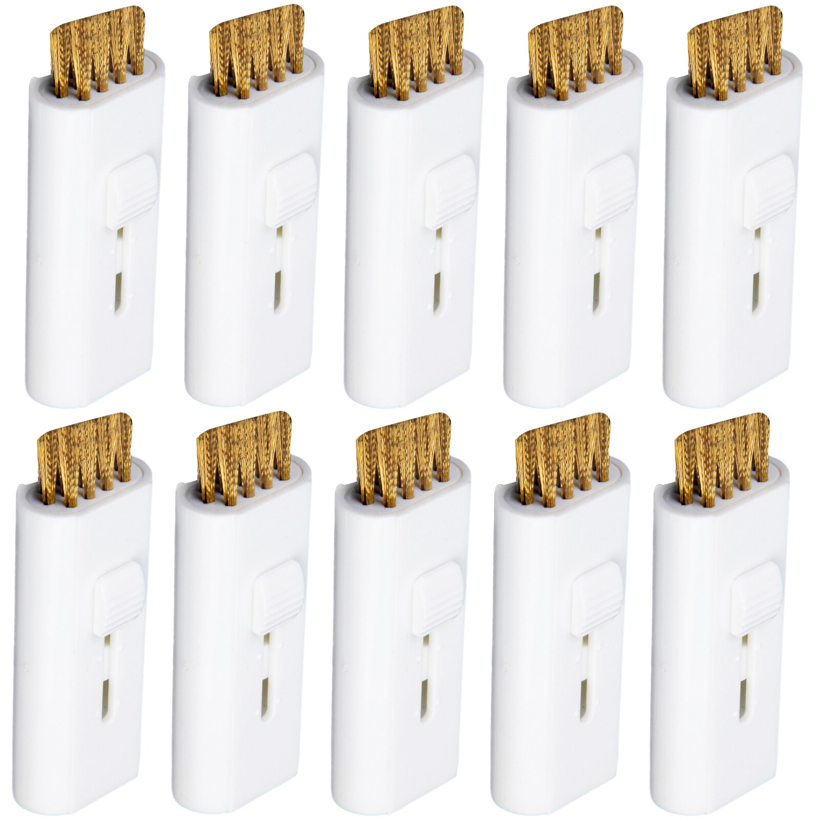 Portable Golf Club Brush Groove Cleaner Mini Pocket Retractable Cleaning Tool Dual Side Wire Bristle for Irons Shoes: 10 Pcs