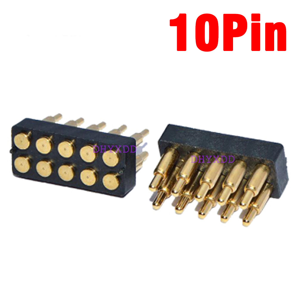1pcs Male Spring Loaded Pogo Pin Connector 4 6 8 10 12 14 16 20 Pin Dual Row Surface Mount SMT DIP Height 7.0mm Pitch 2.54 mm: MULTI