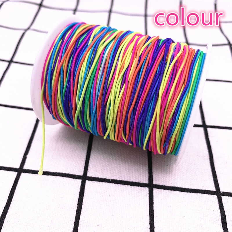 1,0mm 10 yardas/lote banda elástica redonda de alta elasticidad cordón elástico accesorios de costura Diy