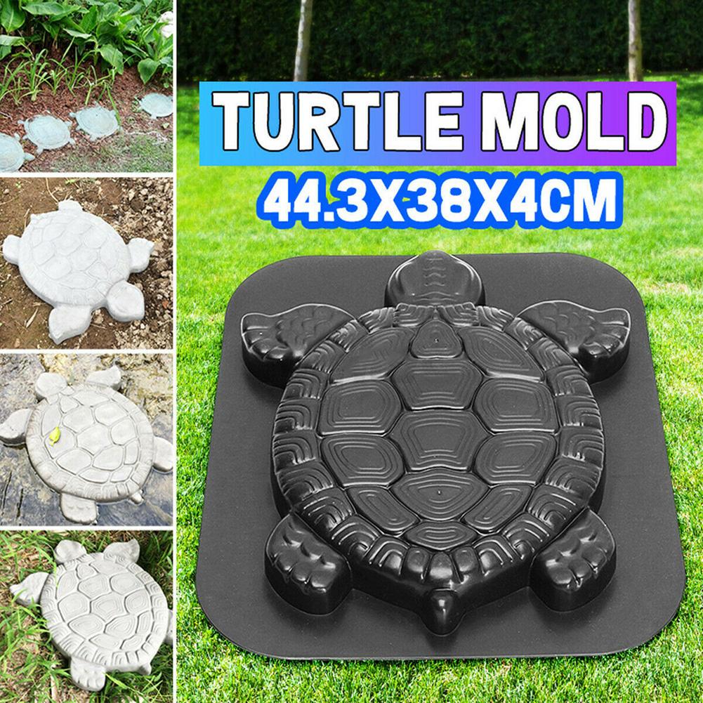 Turtle Shape Plastic Path Mold Manually Concrete Cement Stepping Stone Mould Road Making Tool Paving Molds for Garden Decor