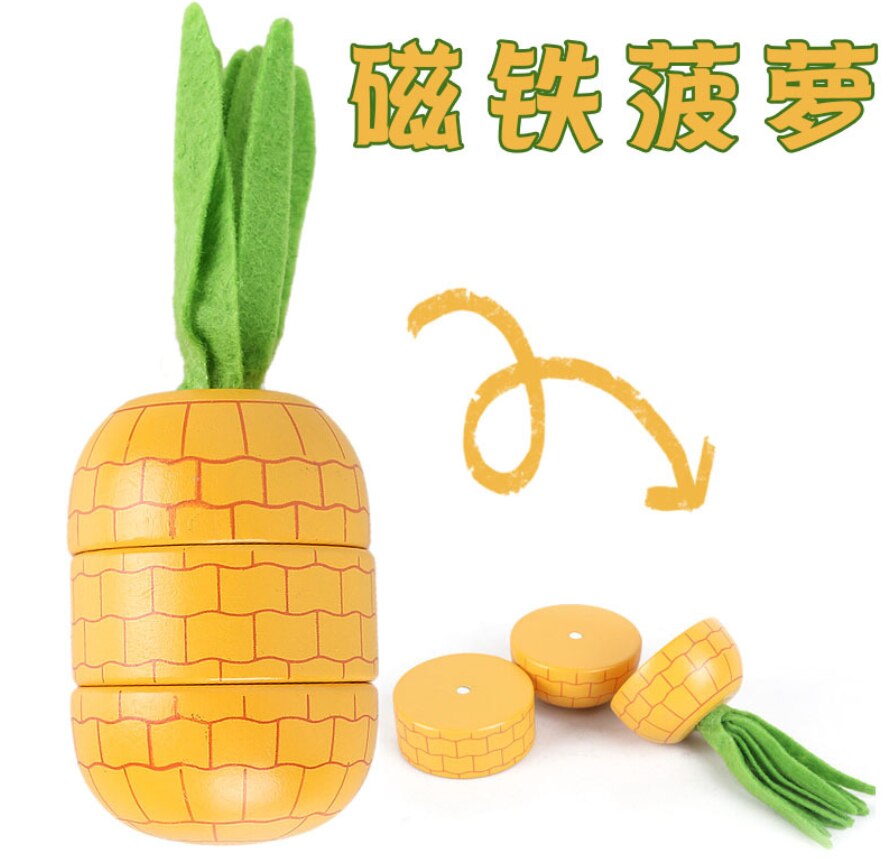 Montessori Educational Toy wooden kitchen toy fruit cutting avocado cut fruit toy house food toy Pretend Play Toy Christmas
