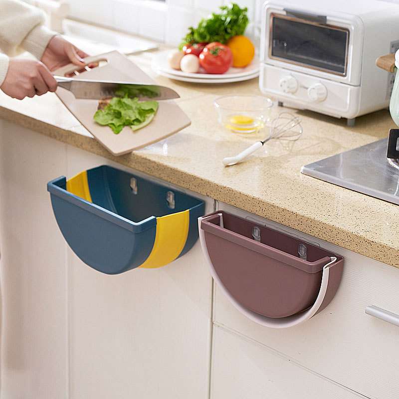Poubelle Portable suspendue et pliable, bac de rangement mural pour cuisine et maison, corbeille à déchets de bureau, boîte montée sur camion