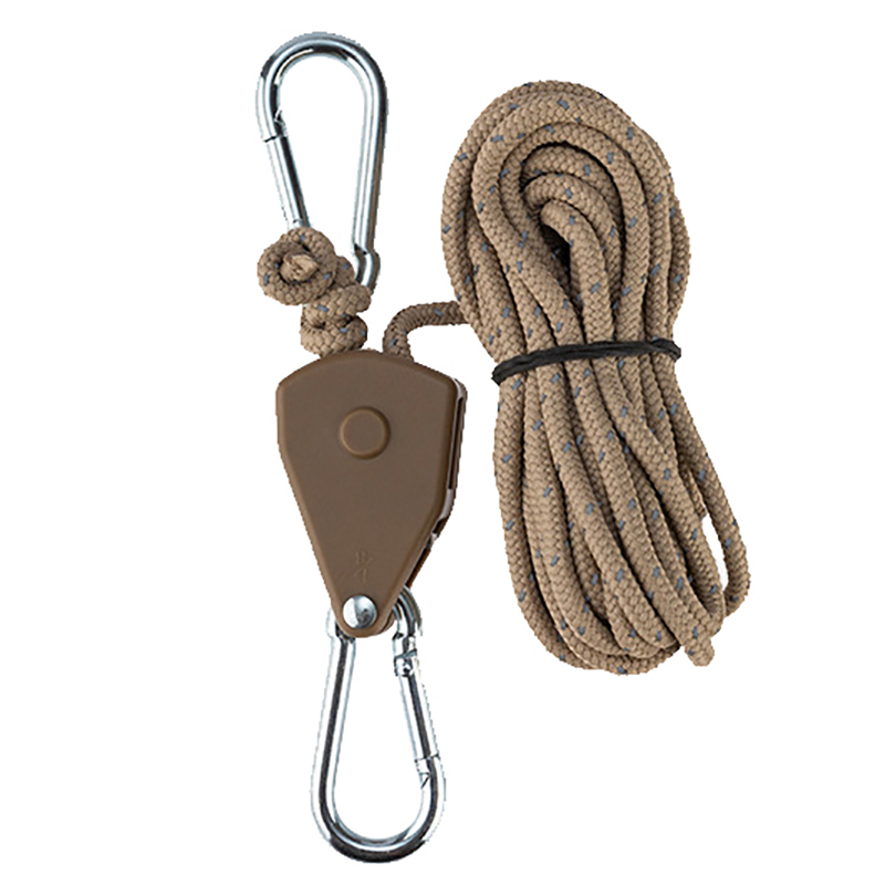 Verstelbare Katrolhaak Camping Tent Vastbinden Touw Spanner Ratel Hangers Luifel Touw Haak Luifel Gesp: YELLOW