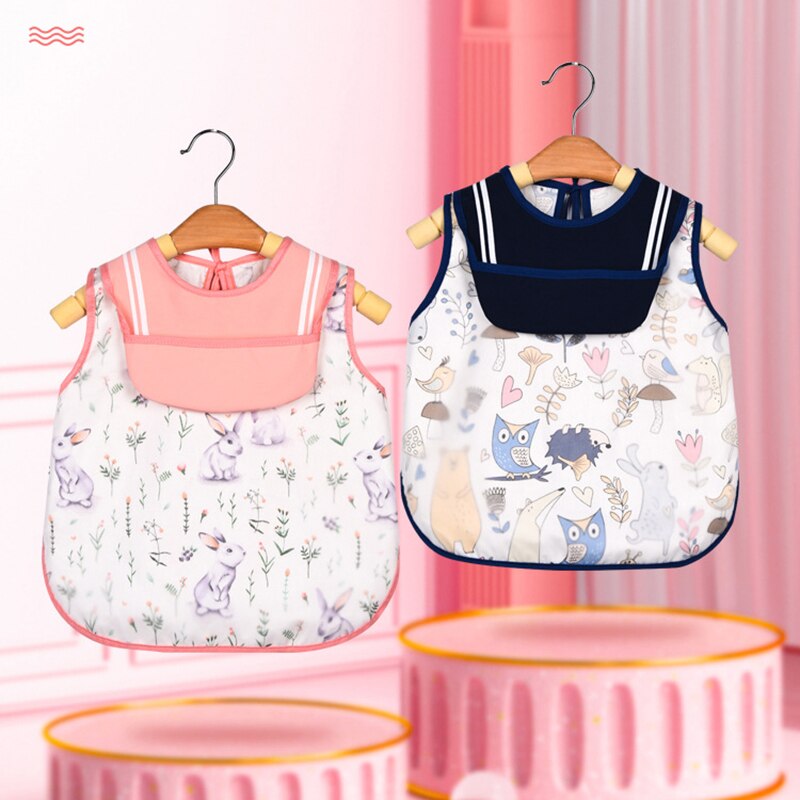 Bavoir imperméable pour bébé, , mignon, imprimé de dessin animé, fille et garçon, tablier à déjeuner, alimentation