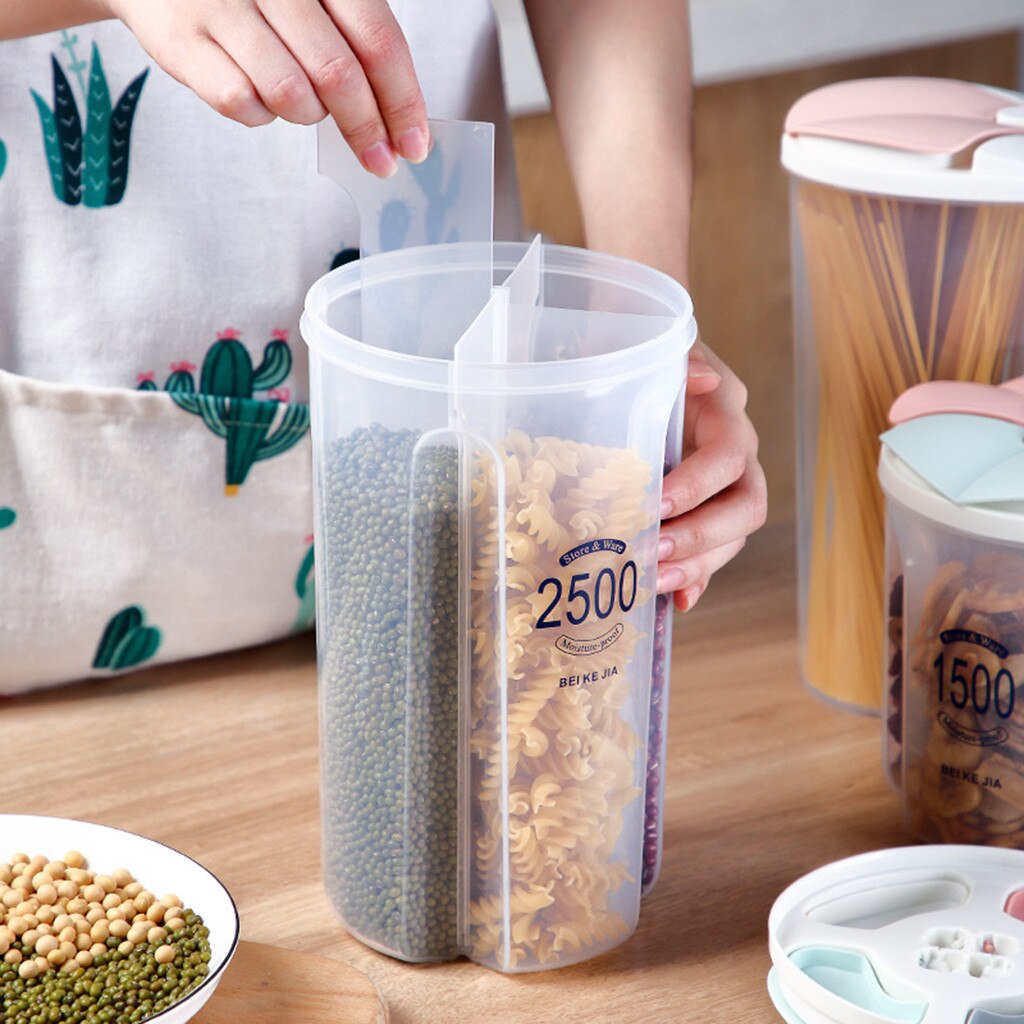 25# Transparent Plastic Storage Box Dry Dried Food Storage Box Container Box Kitchen Organizer Accessories