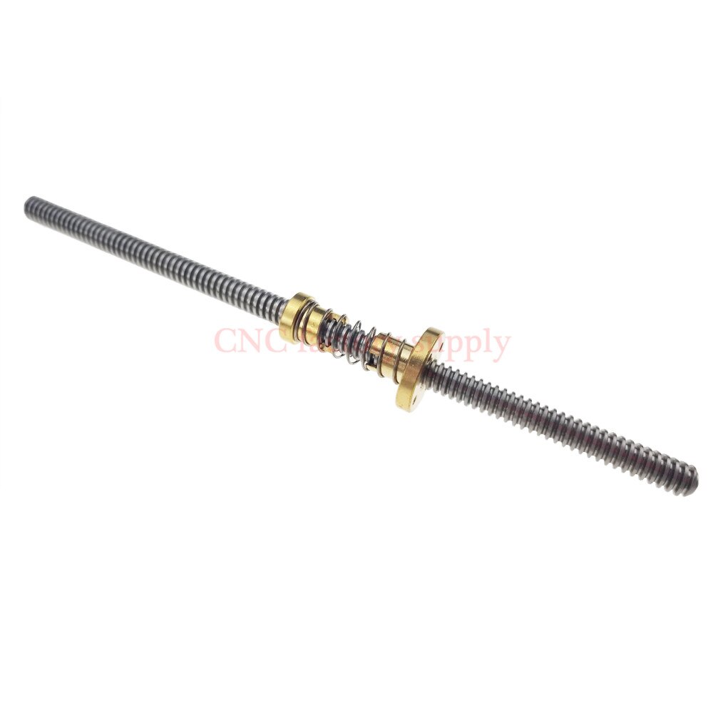 CNC 3D Printer Parts Threaded Rod Lead Screws T8 anti backlash Spring Loaded Nut Elimination Gap Nut Lead1mm2mm4mm8mm 100mm200mm
