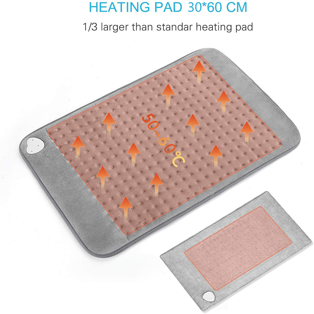 Xl king size 30*60cm 220v-240v ekstra stor elektrisk varmepude til menstruationssmerter lindre lændesmerter varmeterapi eu stik