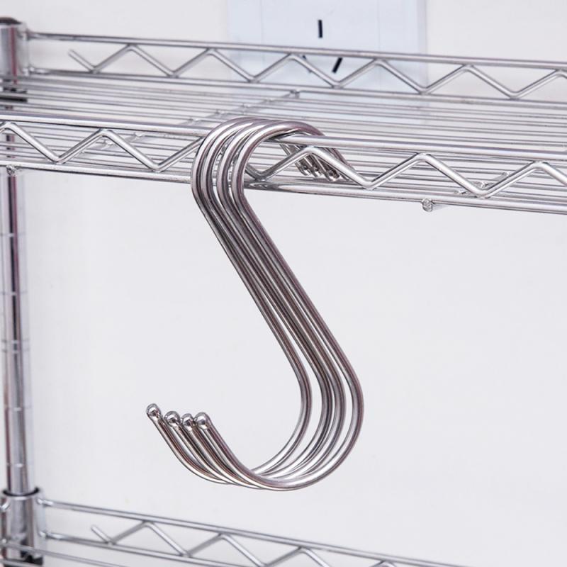 1pcs Stainless Steel S-Shape Hook Kitchen Bedroom Multi-function Railing S Hanger Hook Clasp Holder Hooks Hanging Storage Tools