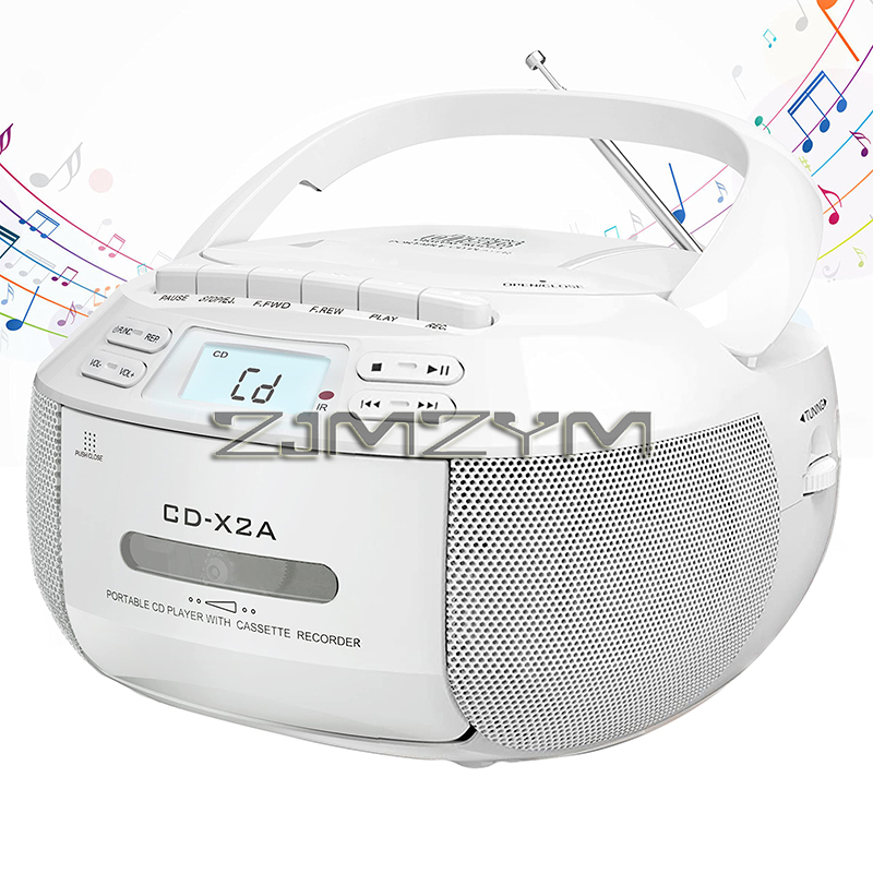 Portable CD Cassette Player Bluetooth Boombox with FM Tape CD player Student Learning U disk MP3 Stereo Music Player