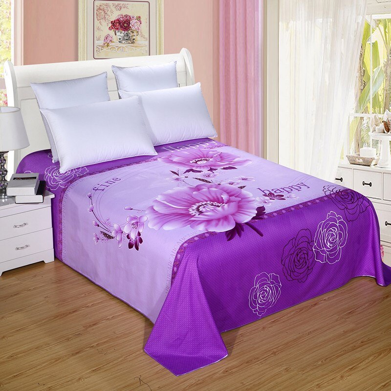 1pc fleur ponçage doux mariage drap de lit grande taille 245x245cm plat drap de lit épaissir double drap de lit pas de taie d'oreiller: Color 13