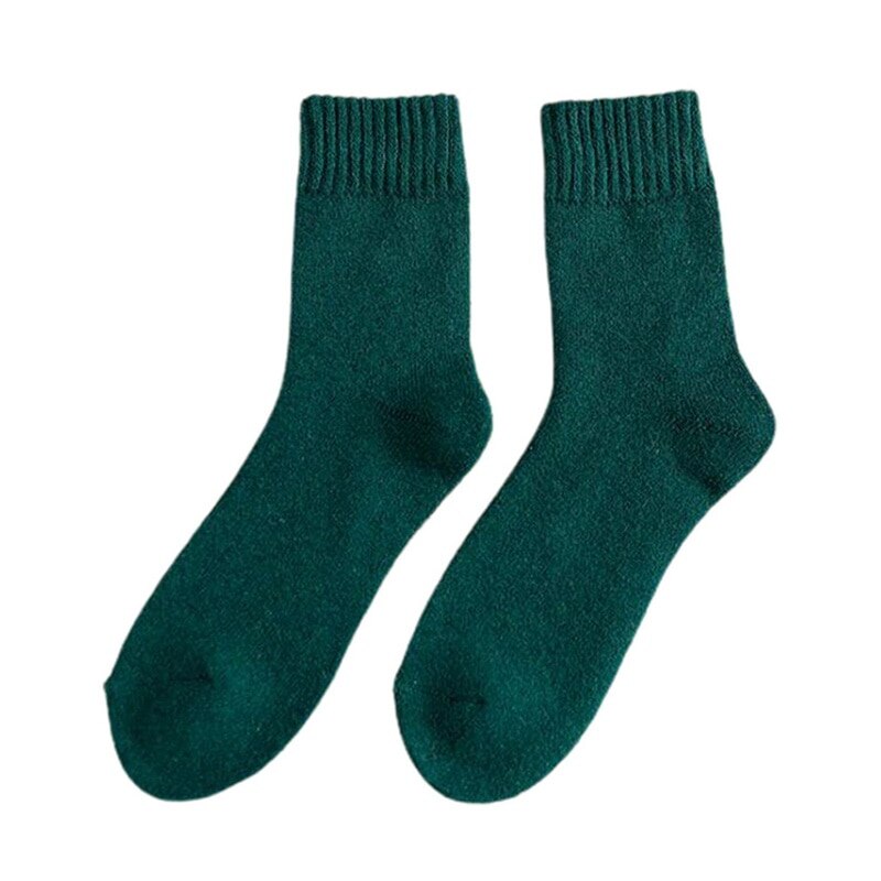 1 paar sokken dames en heren winter dikke warme badstof sokken dames kniekousen vloersokken imitatie konijn wol handdoek sokken: Groente