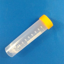 10pcs/lot 50ml Plastic Test Tubes Flat Centrifuge Tubes with Screw cap 28mm*115mm Polypropylene Sample Tubes Self Standing