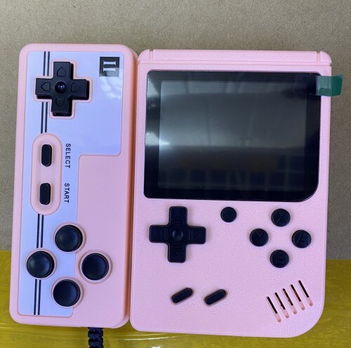 2021 nuovi MINI Console Video portatile retrò lettori di giochi portatili Boy 8 Bit Console per videogiochi con schermo LCD a colori da 3.0 pollici: Pink and handle