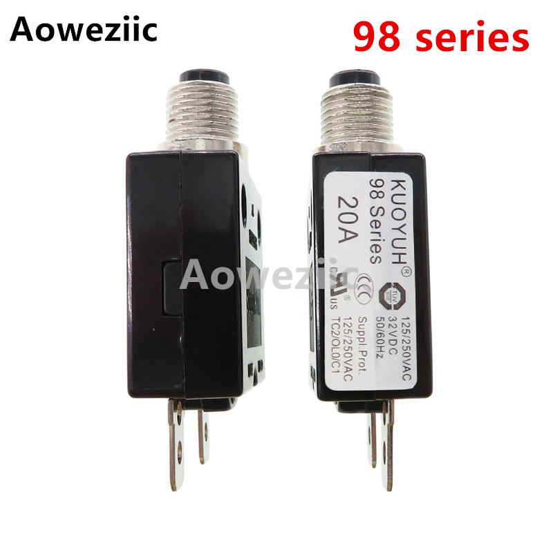 1Pcs KUOYUH 98H 98 Series 30A 40A 50A 60A 70A with screws Circuit Breaker Overload Switch Over Current Protector