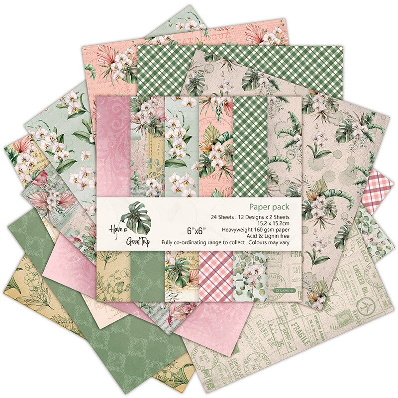24Pcs/Lot Green Leaf Retro Material Papers DIY Scr... – Vicedeal