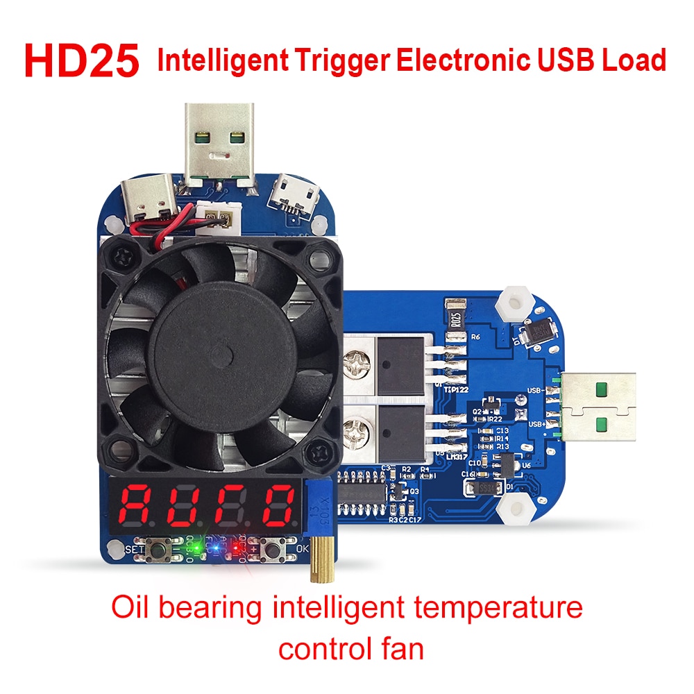 AT34 AT35 USB 3,0 farbe LCD Voltmeter Amperemeter Spannung Strom Meter Multimeter Batterie Ladung Power Bank USB Tester: HD25
