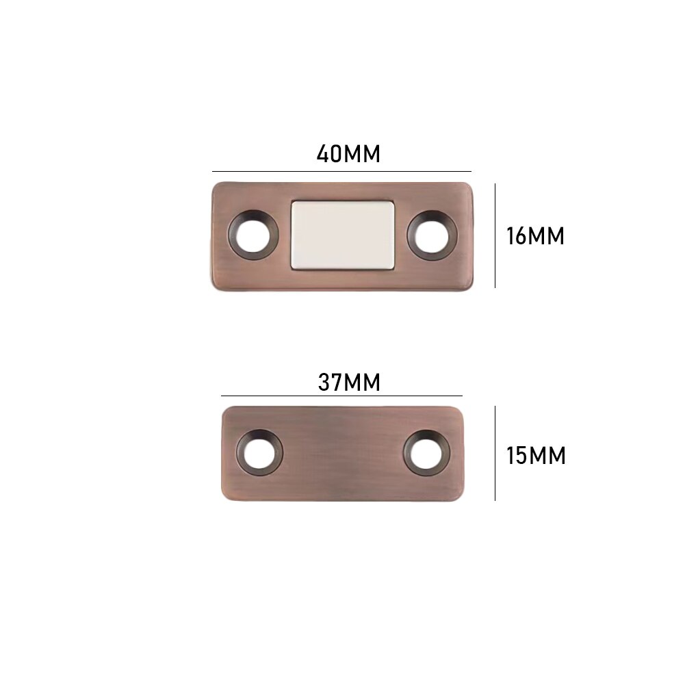 2pcs Strong Door Closer Magnetic Cupboard Ultra Closures Furniture Cupboard with Screws Ultra Thin Cabinet Catch Latch Hardware: Bean Red