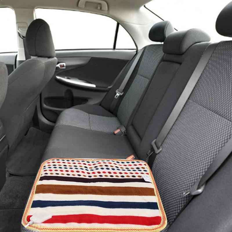 Hund katt vinter varm elektrisk uppvärmd dyna matta temperatur justerbar värme säte plysch sängfilt 12v 220v 45 x 45cm