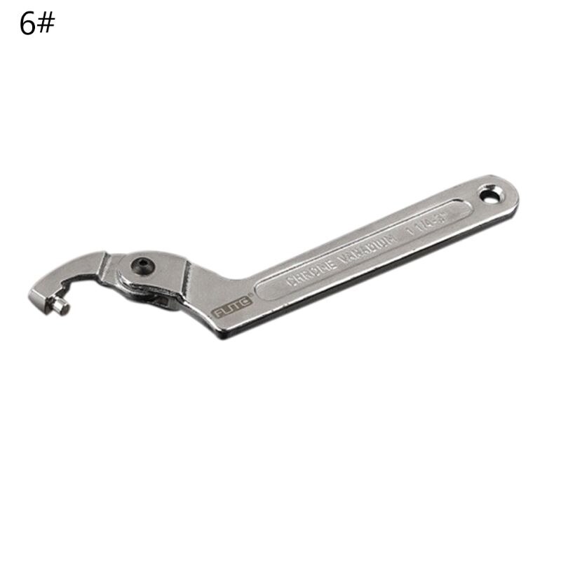 Chroom vanadium verstelbare haaksleutel sleutel ronde vierkante kop handgereedschap moeren