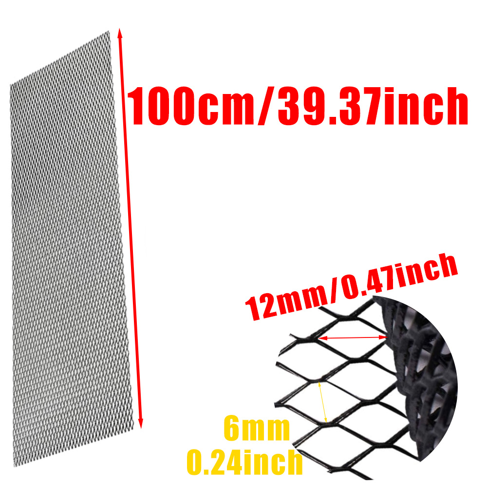 1pc 100 cm x 33 cm / 39.37 inch x 12.99 inch Car Grill Mesh Sheet for Most Vehicle Bumpers, Body Kits, and Grille Openings: Ivory