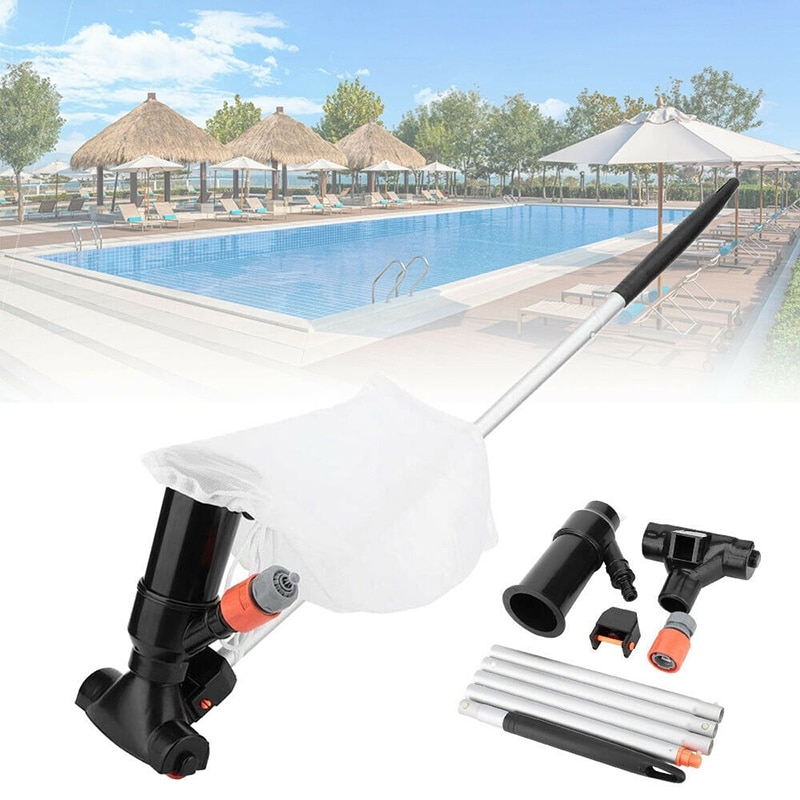 Swimming Pool Vacuum Cleaner 5 Rod Segment Suction Head Connector Inlet Portable Removable Cleaning Tool