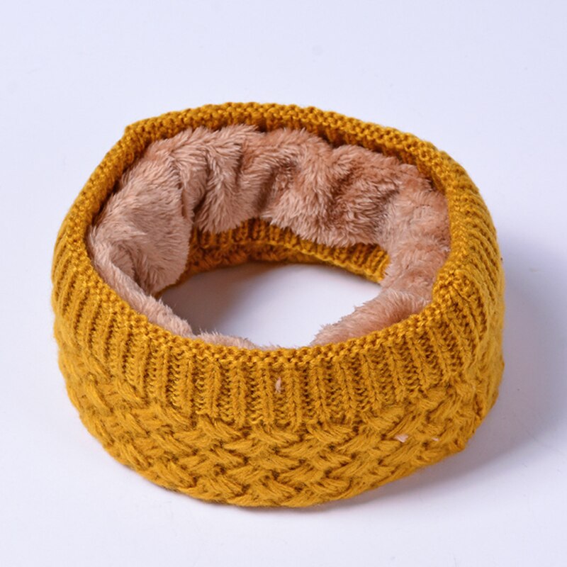 Winter Warme Sjaal Voor Vrouwen Gebreide Hals Sjaals Ringen Pluche Kinderen Mannen Kraag Ring Vrouwelijke Foulard Halsdoek: Yellow