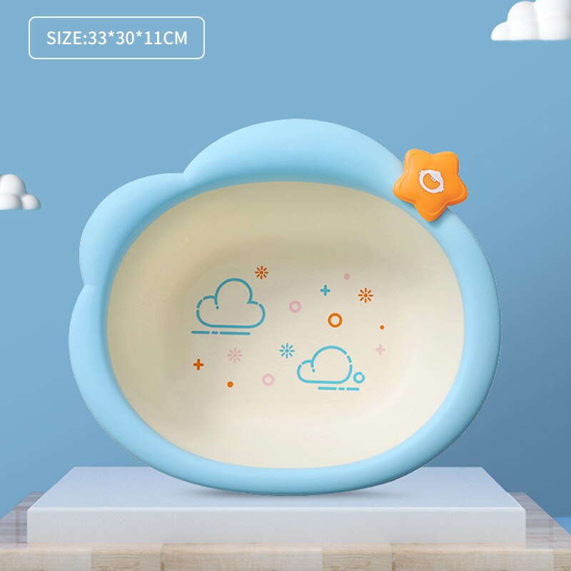Baignoire épaissie de bébé de lavabo de bain de pied de baignoire de bébé qui respecte l'environnement en plastique de Silicone portatif avec le modèle de bande dessinée diverses couleurs: 3