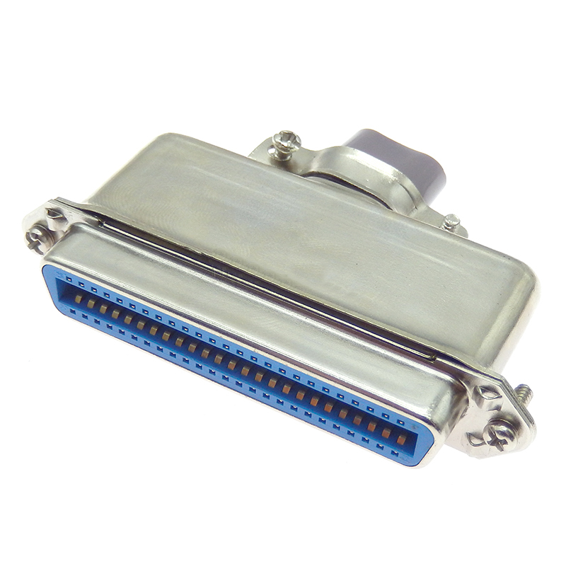 57 Series Centronics Connector Male Female CN14/24/36/50P Ribbon Computer Printer Cable Mount Adapters with Mental Cover: Blue