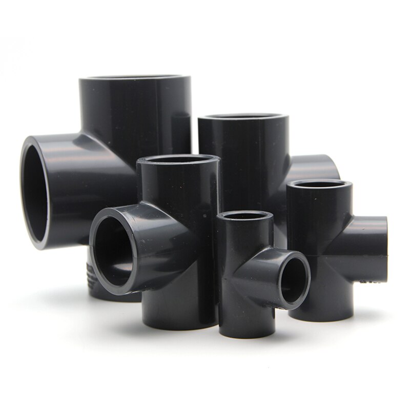 SANKING UPVC 40mm Three way Tee Aquarium Pipe Joint Fitting PVC Water Tank connector: SANKING GRAY