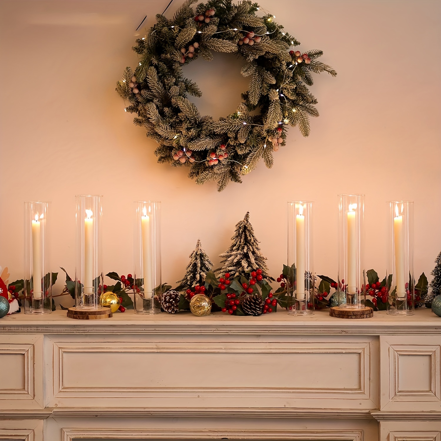 2-delige glazen winddichte kaarsenhouder, woondecoratie, bruiloftsdecoratie