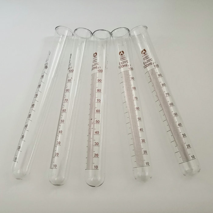 5 stks/partij 100 ml Afgestudeerd Clear Glazen Reageerbuis U-vormige Bodem Lange Transparante Reageerbuis School Lab Chemische experiment