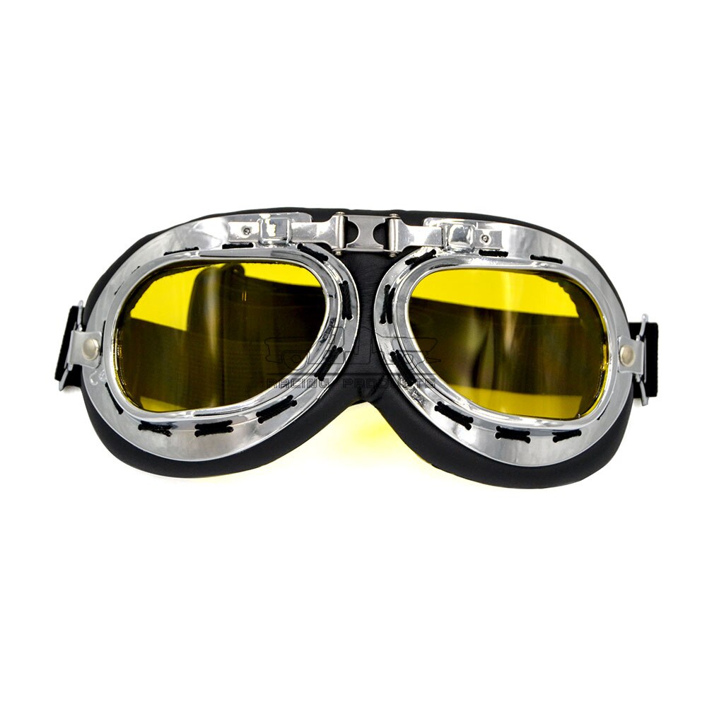 Retro Motorcycle Helmet Adjustable MX Ski Goggles Riding glasses Adjustable helmet Goggle Sunglasses for Cruiser Cafe Racer: model 3