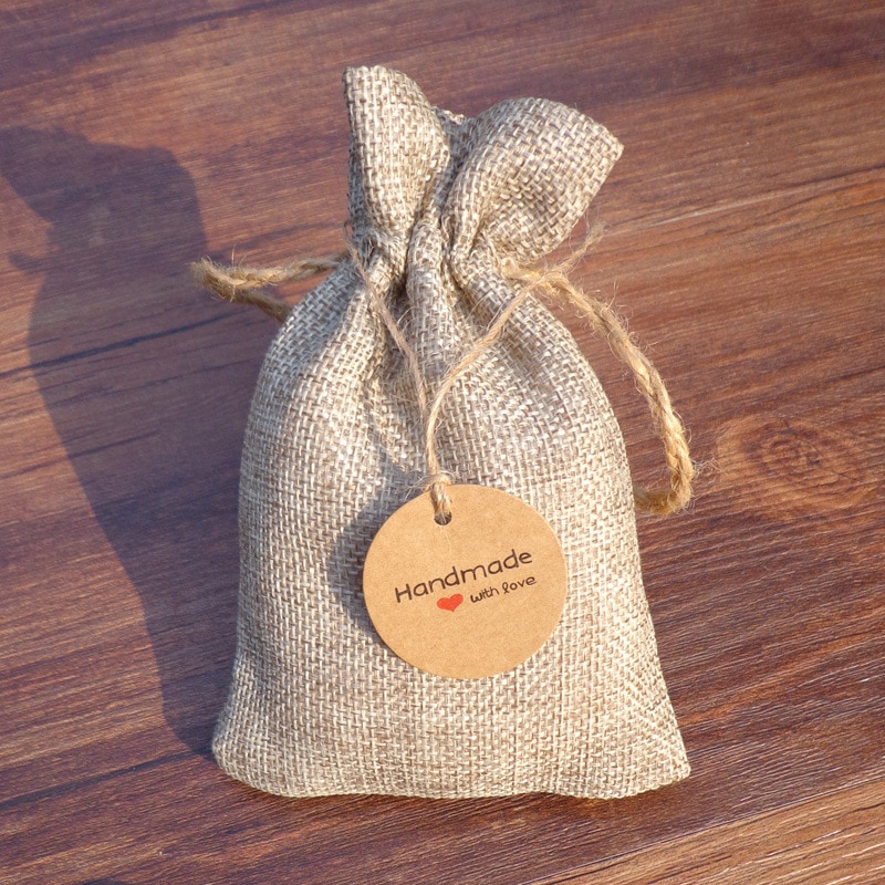 Handgemaakte Hang Tag Kraft Dank U Tag Label Voor Wedding Decorating Tag/Snoep/Baby Cadeau producten Tagging Pakket