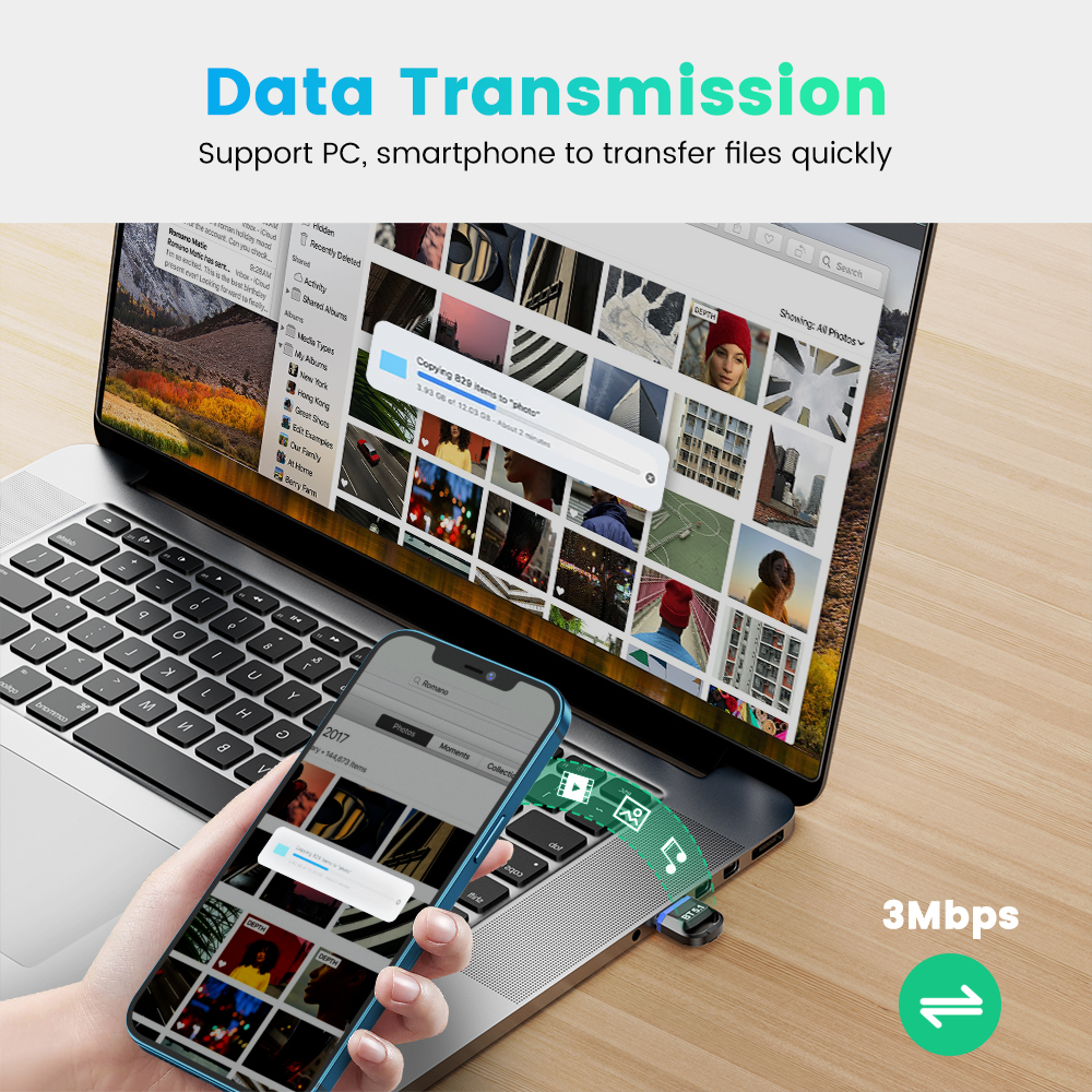 USB Bluetooth 5.1 Adapter Bluetooth 5.0 Receiver Wireless Bluethooth Dongle 4.0 Music Mini Bluthooth Transmitter For PC Computer