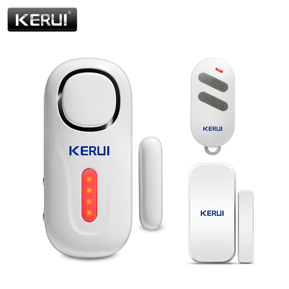 KERUI Home Alarm Syetem Wireless Door Sensor with Remote Controller Battery Power Supply 433MHz Home Burglar Alarm System: Kit 3