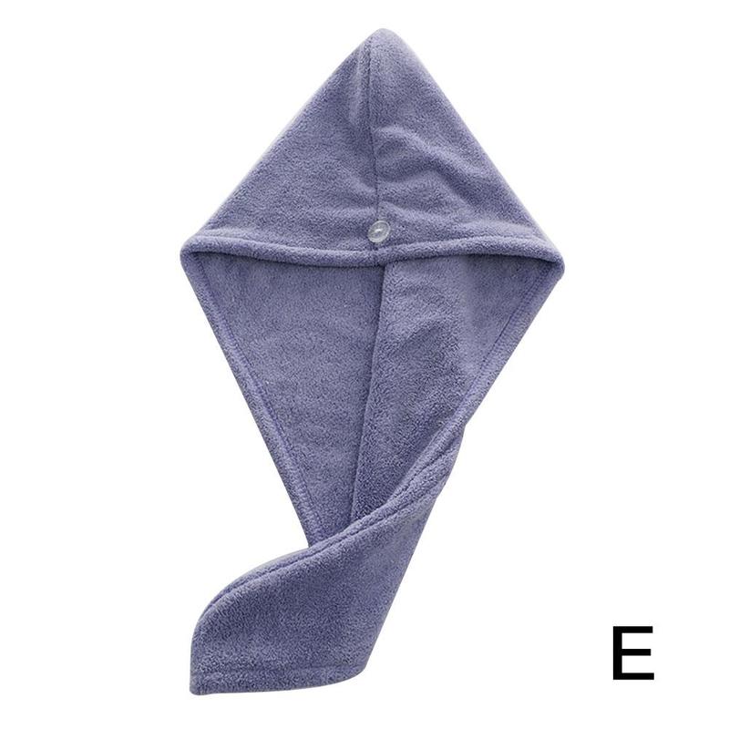 Quick-drying Cap Coral Fleece Microfiber Dry Hair Towel Absorbent Shower Cap Bathroom Special: One-size-grey