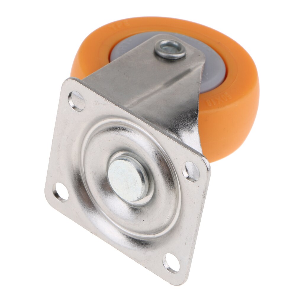 4pcs Nylon All Swivel Caster Wheels Plate Caster for Trolleys Orange 2'