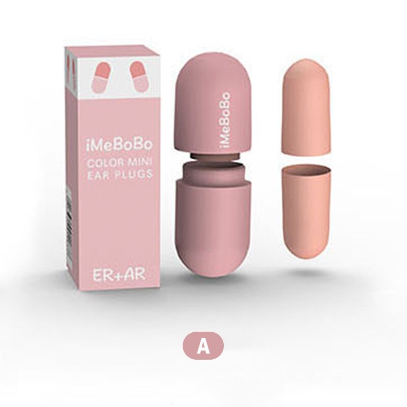 Tapones para los oídos de espuma viscoelástica, cápsula súper insonorizada para dormir, artefacto antirronquidos para dormitorio, caja de pastillas antirruido, 1 par: A