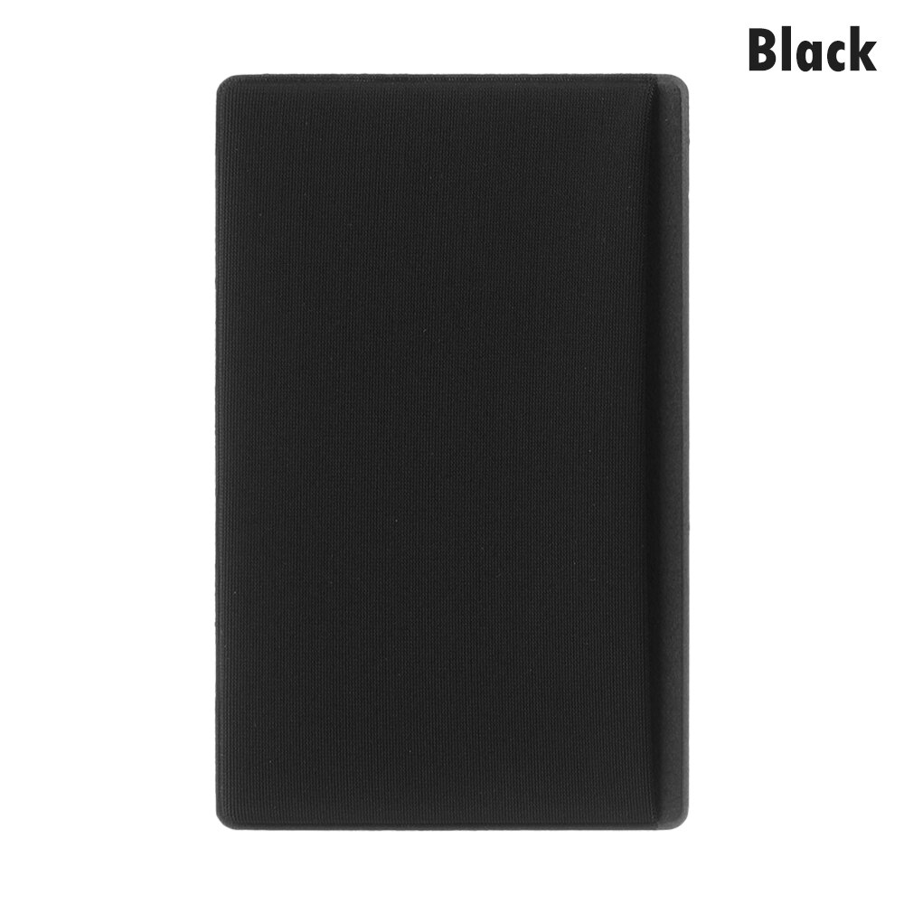 1pc Self-Adhesive Cell Phone ID Credit Card Holder Unisex Elastic Stretch Women Men Sticker Pocket Wallet Case CardCover: black