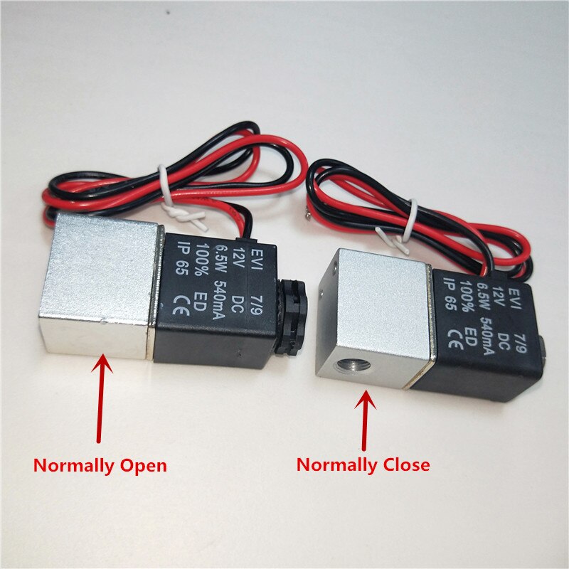 Dc 12v 24v 110v 220v 380v magnetventil 1/8 " 2- vejs normalt åbne direktevirkende pneumatiske ventiler til vandluftgas